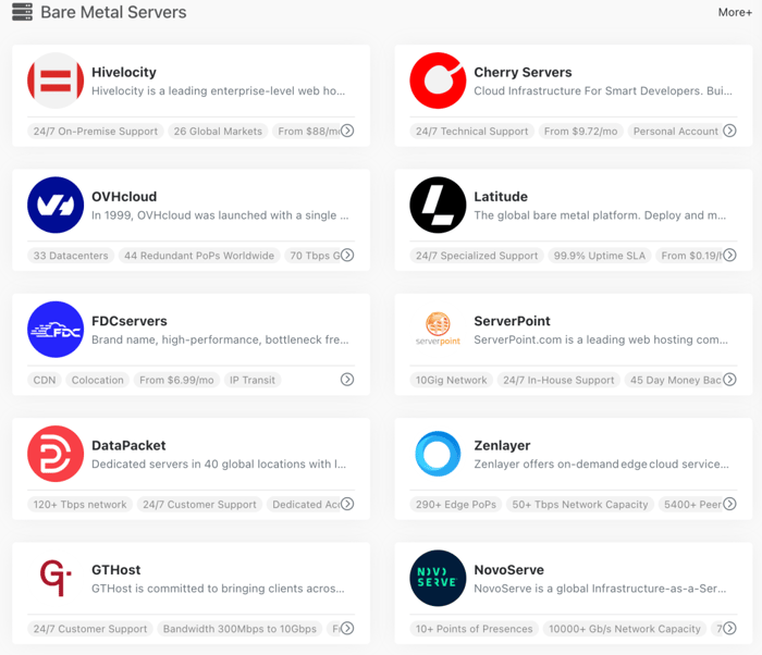 top-global-bare-metal-servers